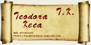 Teodora Keča vizit kartica
